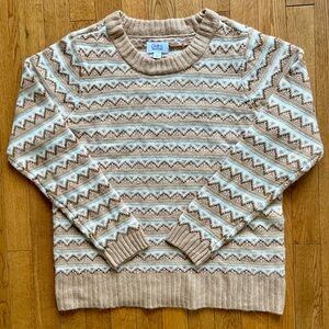 Croft and Borrow Cream and tan gingerbread Christmas sweater